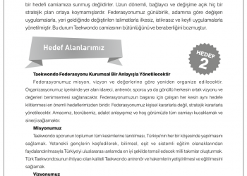 Taekwondo Federasyonu Kurumsal Bir Anlayışla Yönetilecektir