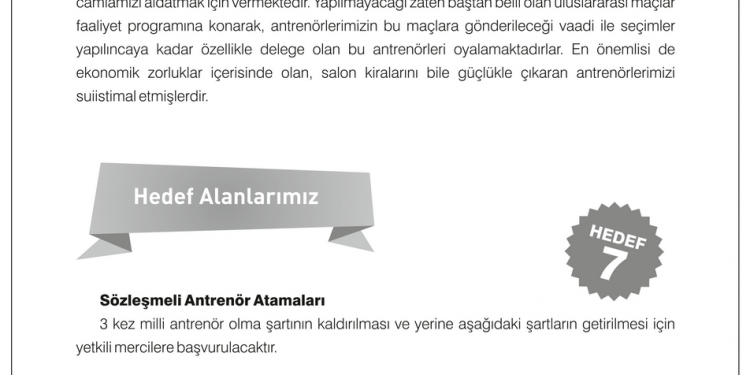 Sözleşmeli Antrenör Atamaları