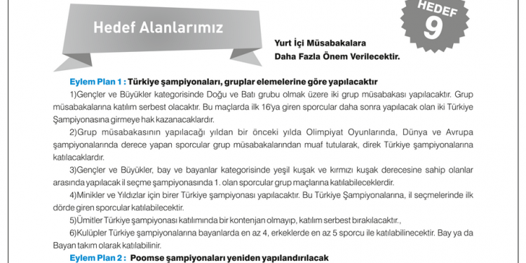 Yurtiçi Müsabakalara Daha Fazla Önem Verilecektir