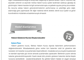 Hakem Gözlemci Kurulu Oluşturulacaktır