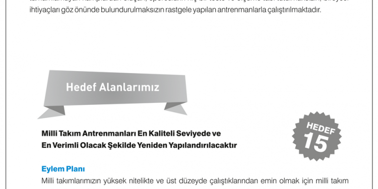 Milli Takım Antrenmanları En Verimli Şekilde Yeniden Yapılandırılacaktır