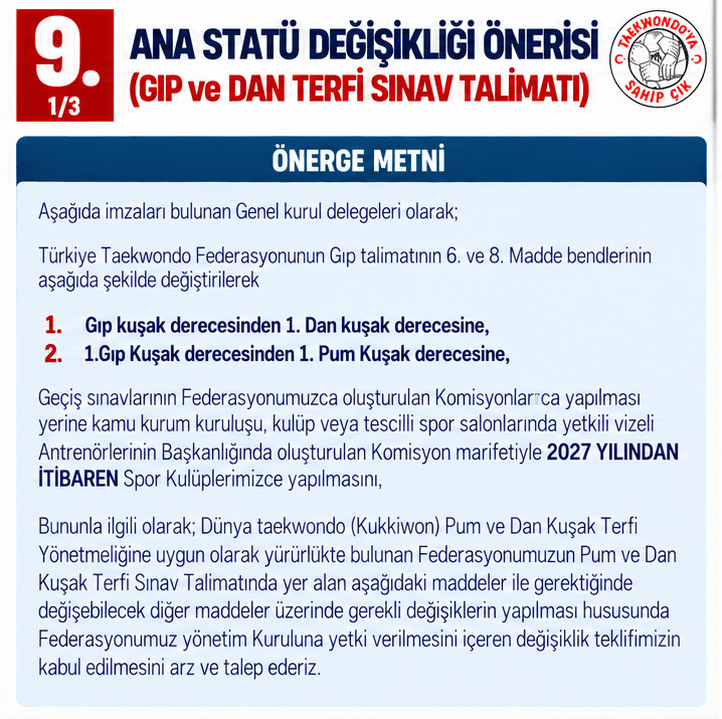 9. Önerge - Gıp ve Dan Talimatı 1. Bölüm