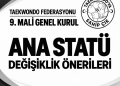 Taekwondo Federasyonu 9. Mali Genel Kurul Ana Statü Değişiklik Önerileri